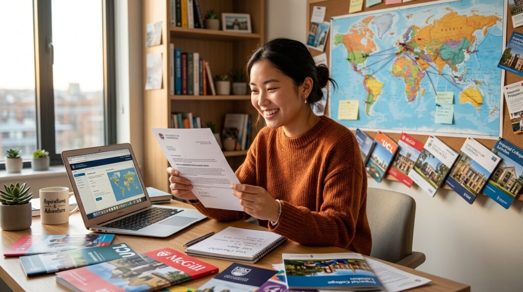 International student researching fully funded scholarships in 2026 with application deadlines